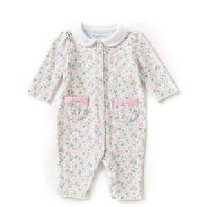 Polo Ralph Lauren Baby Girl White Floral cotton Coverall Onesie 3M